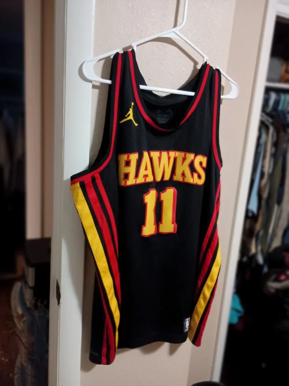 Atlanta Hawks #11 Trae Young Jordan Statesman Swingman Jersey Size Large
